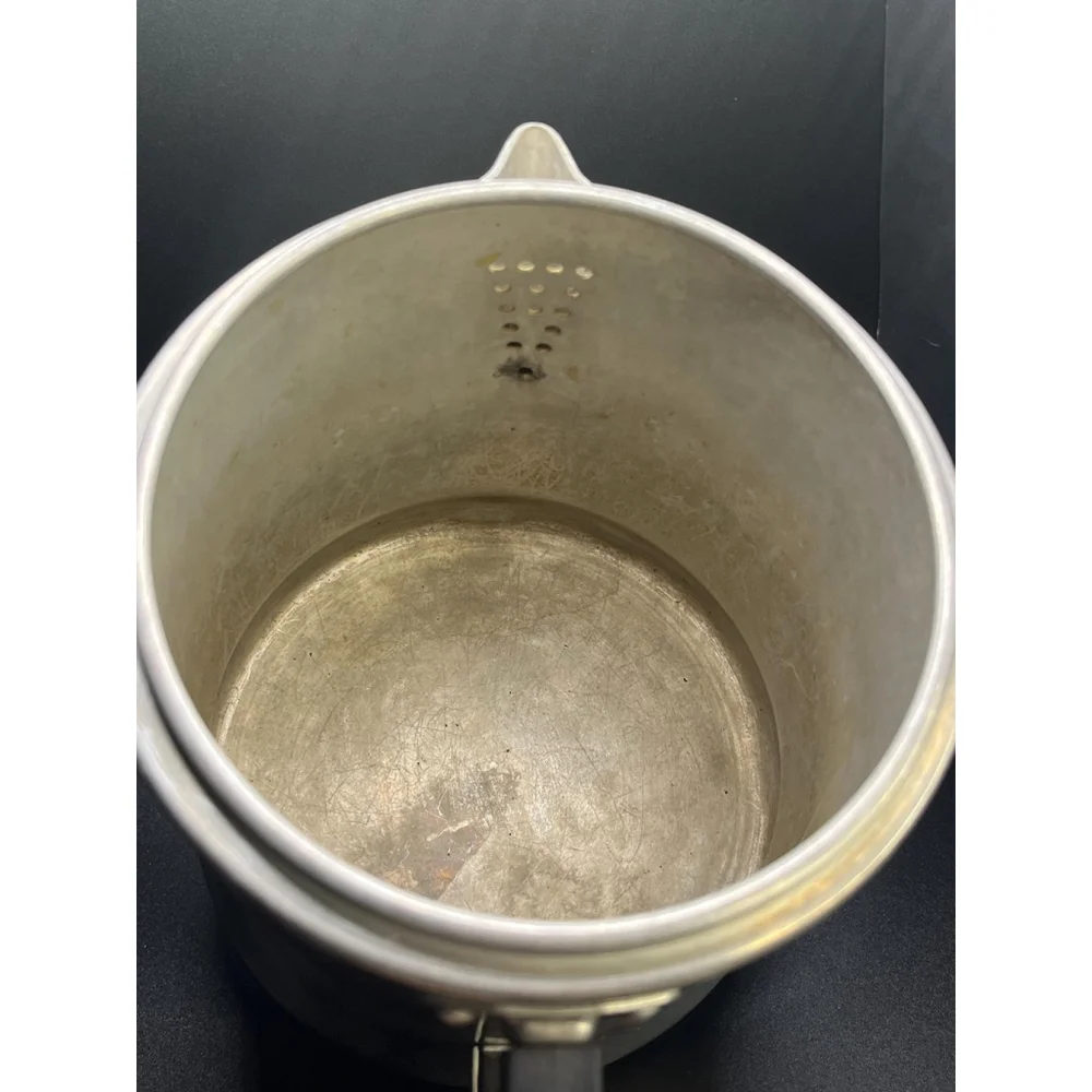 vintage wear-ever aluminum coffee pot no. 3046 • rustic campfire percolator •